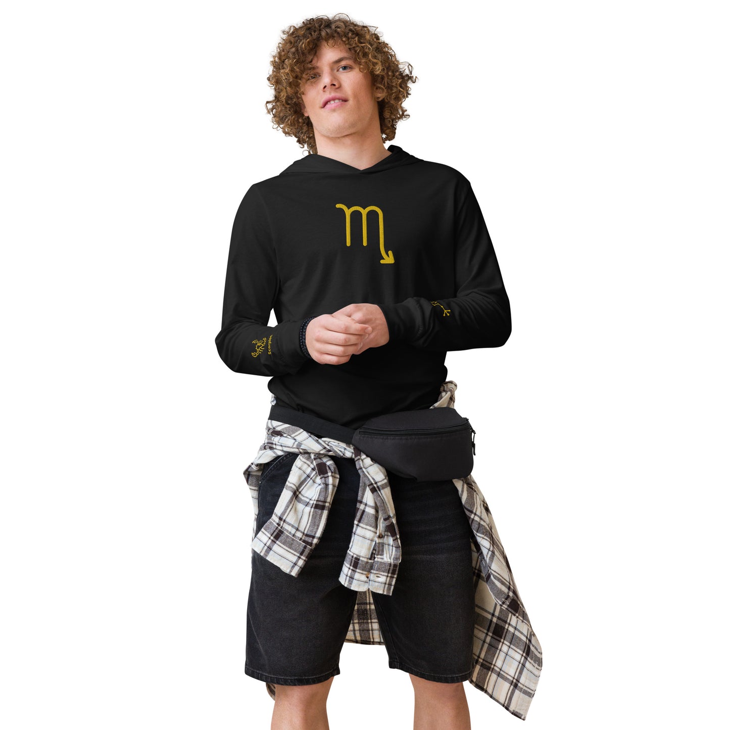 Men's Hooded Long-sleeve Tee - Scorpio