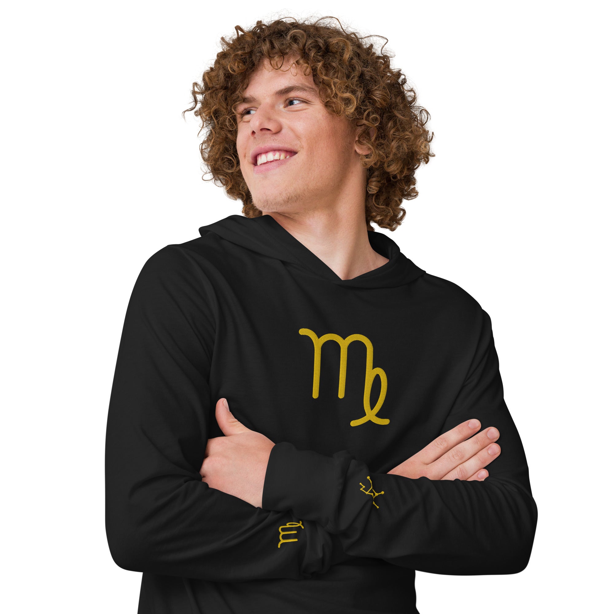 Men's Hooded Long-sleeve Tee - Virgo