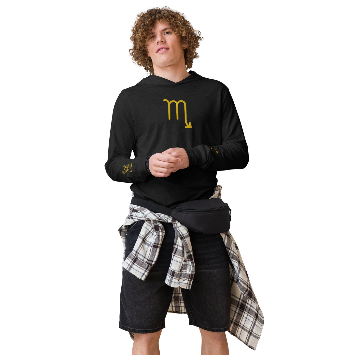 Men's Hooded Long-sleeve Tee - Scorpio