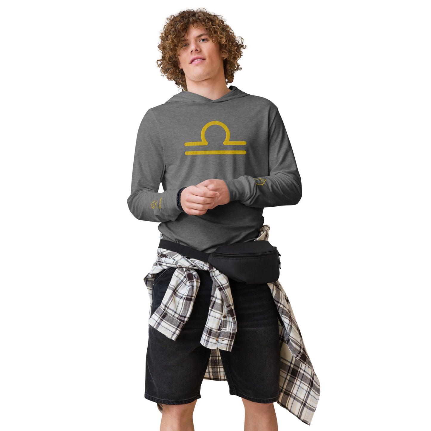 Men's Hooded Long-sleeve Tee - Libra