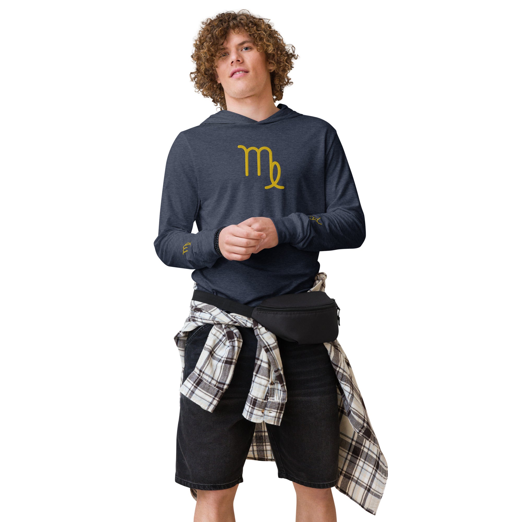 Men's Hooded Long-sleeve Tee - Virgo