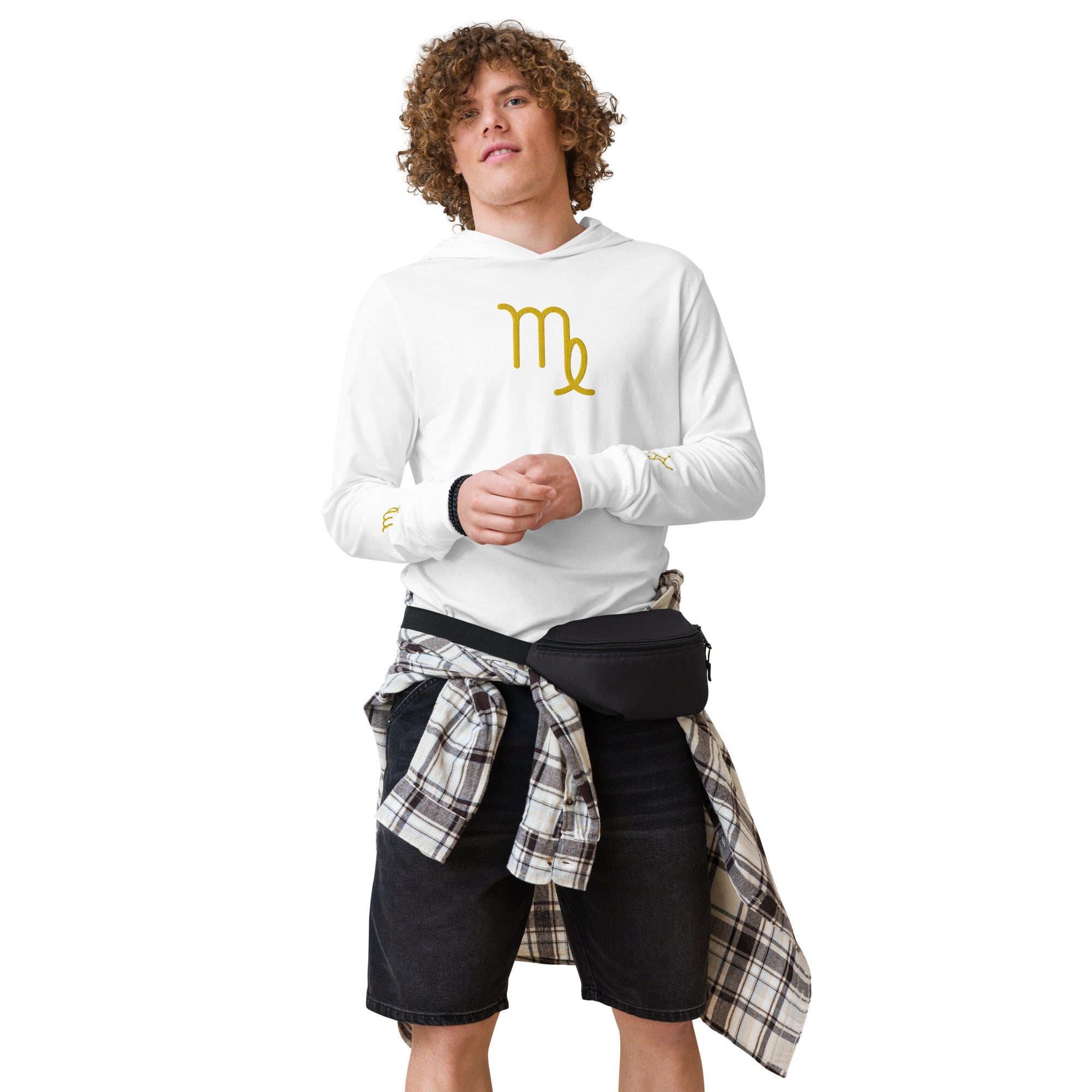 Men's Hooded Long-sleeve Tee - Virgo