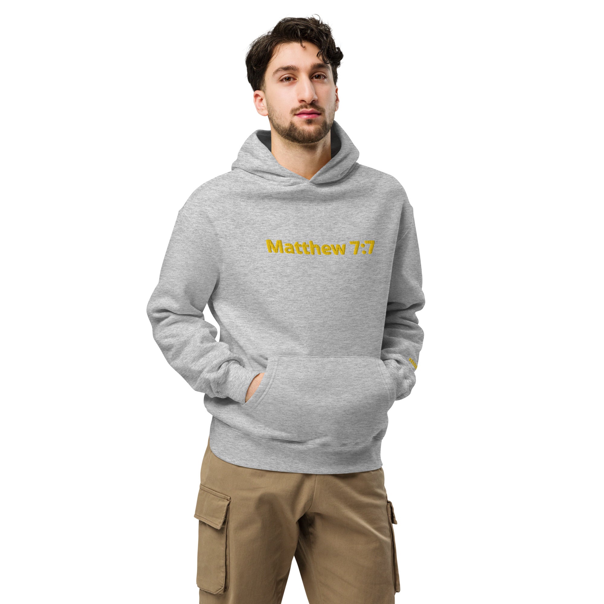 Matthew 7:7 | Men’s Hooded Sweatshirt