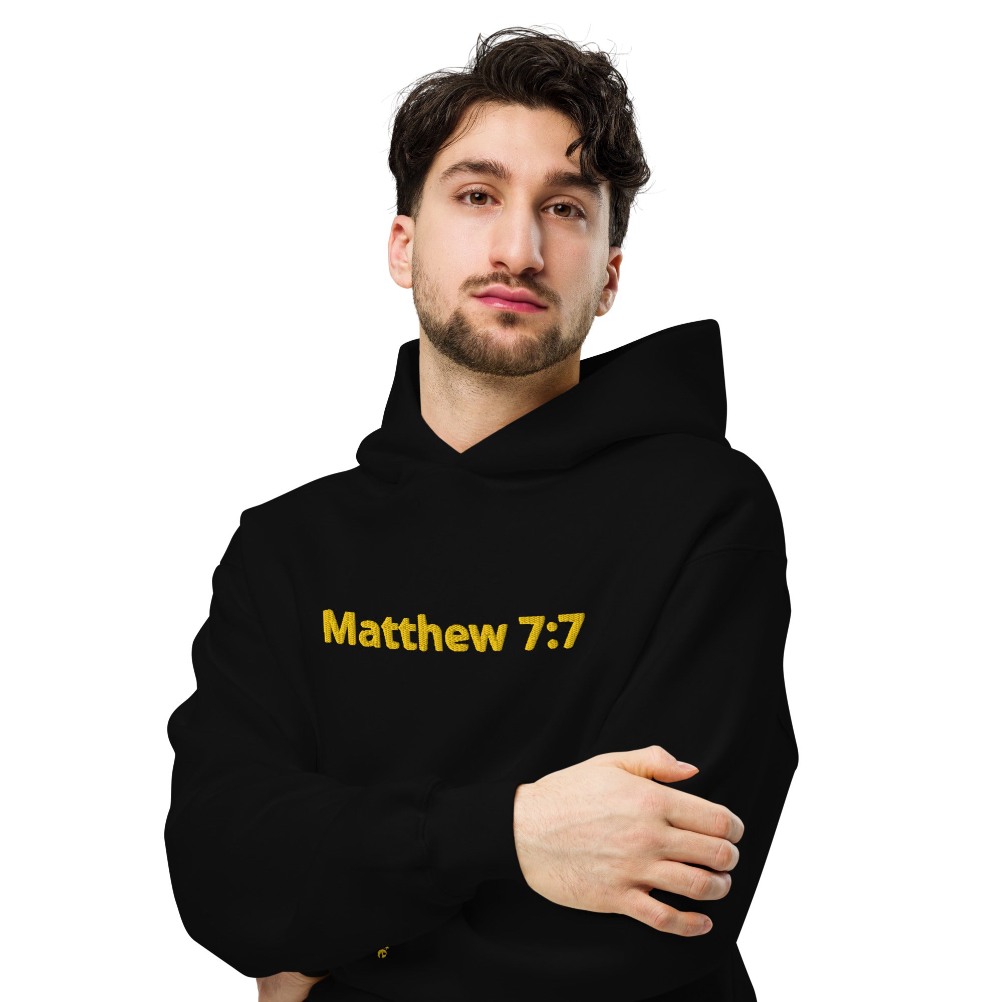 Matthew 7:7 | Men’s Hooded Sweatshirt