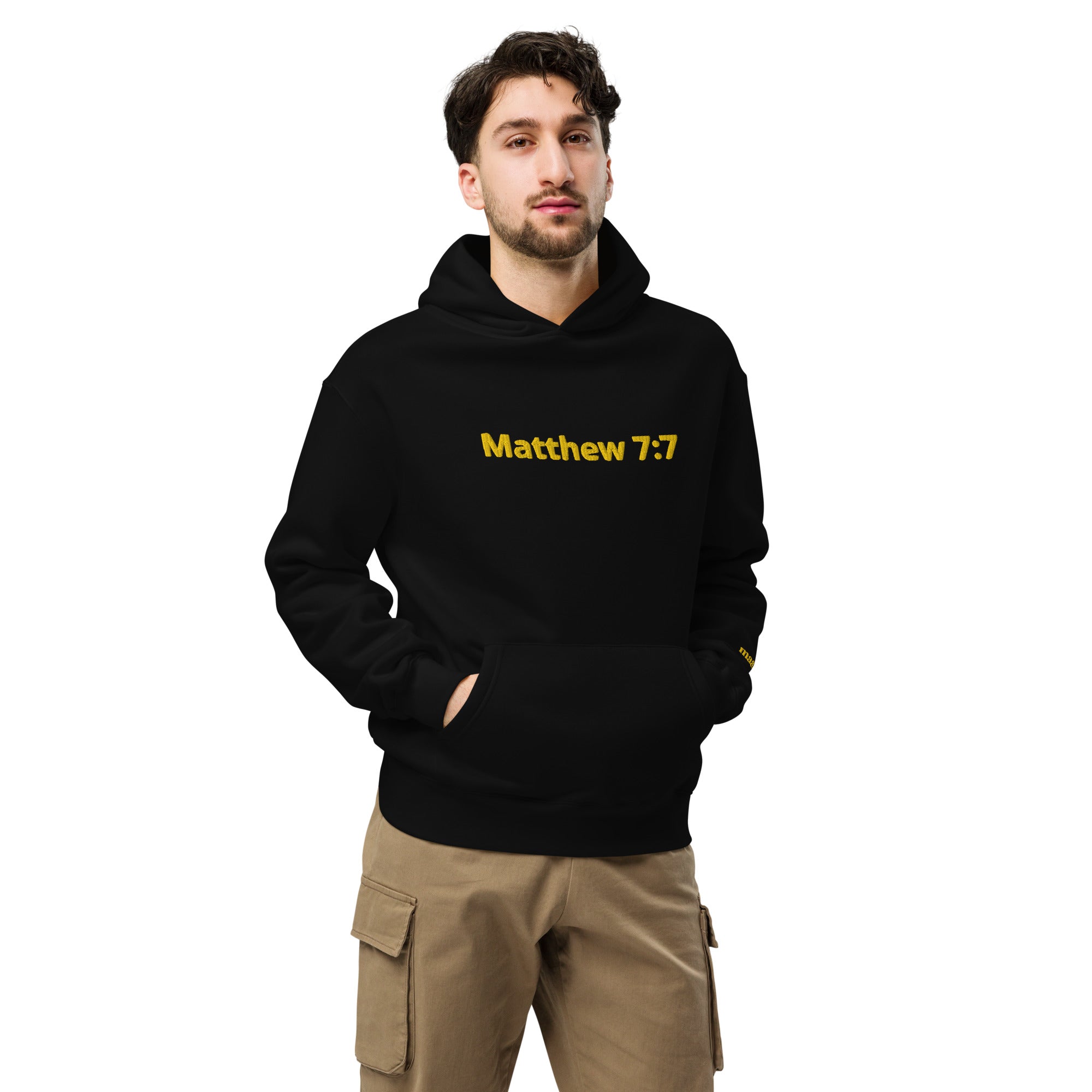 Matthew 7:7 | Men’s Hooded Sweatshirt