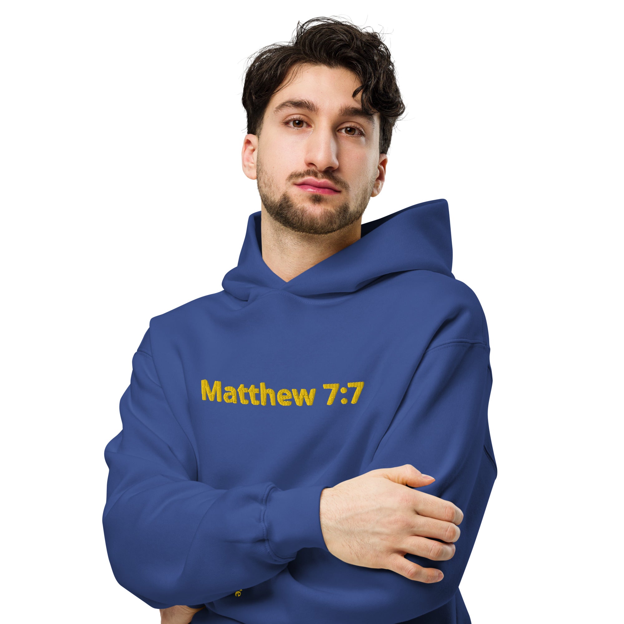 Matthew 7:7 | Men’s Hooded Sweatshirt