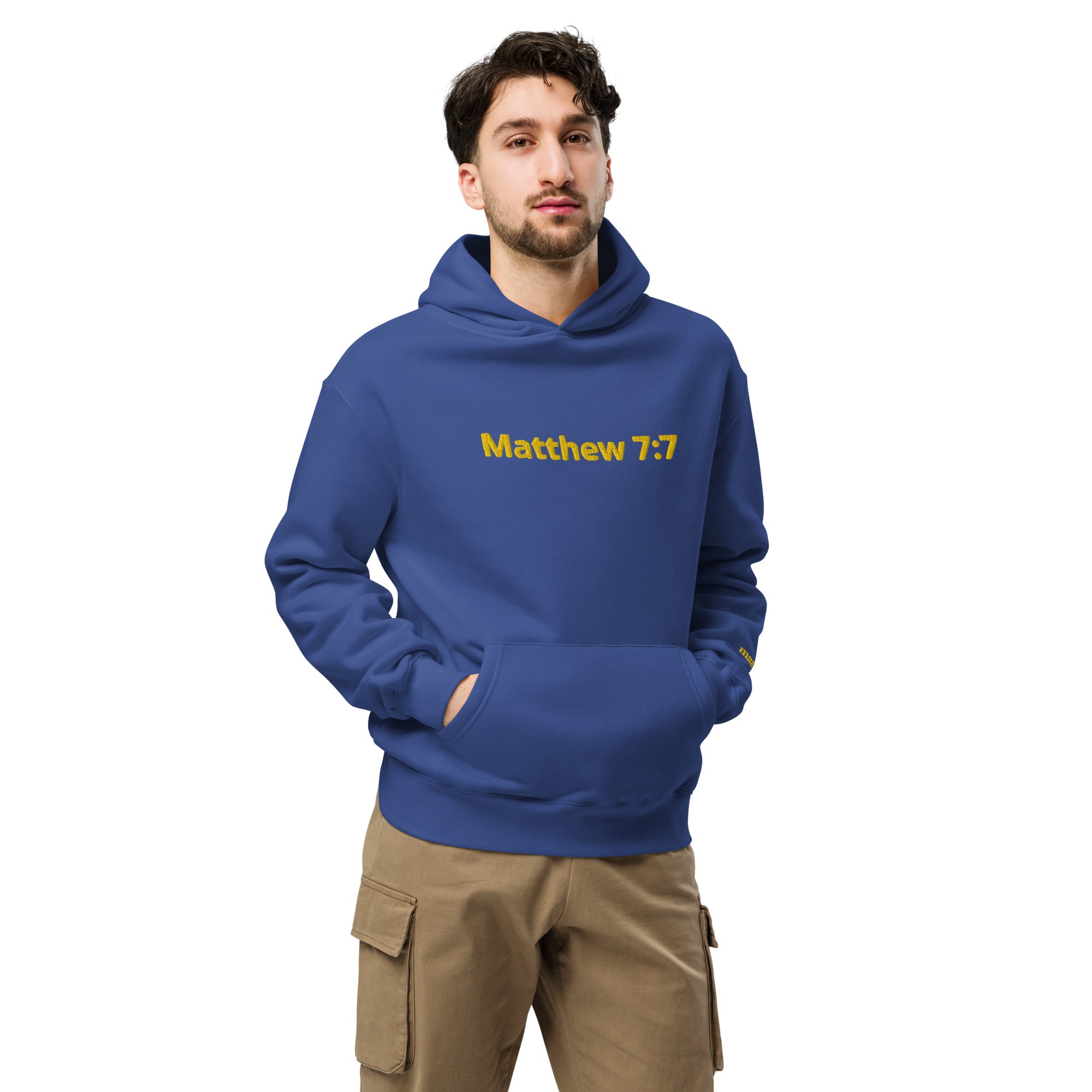 Matthew 7:7 | Men’s Hooded Sweatshirt