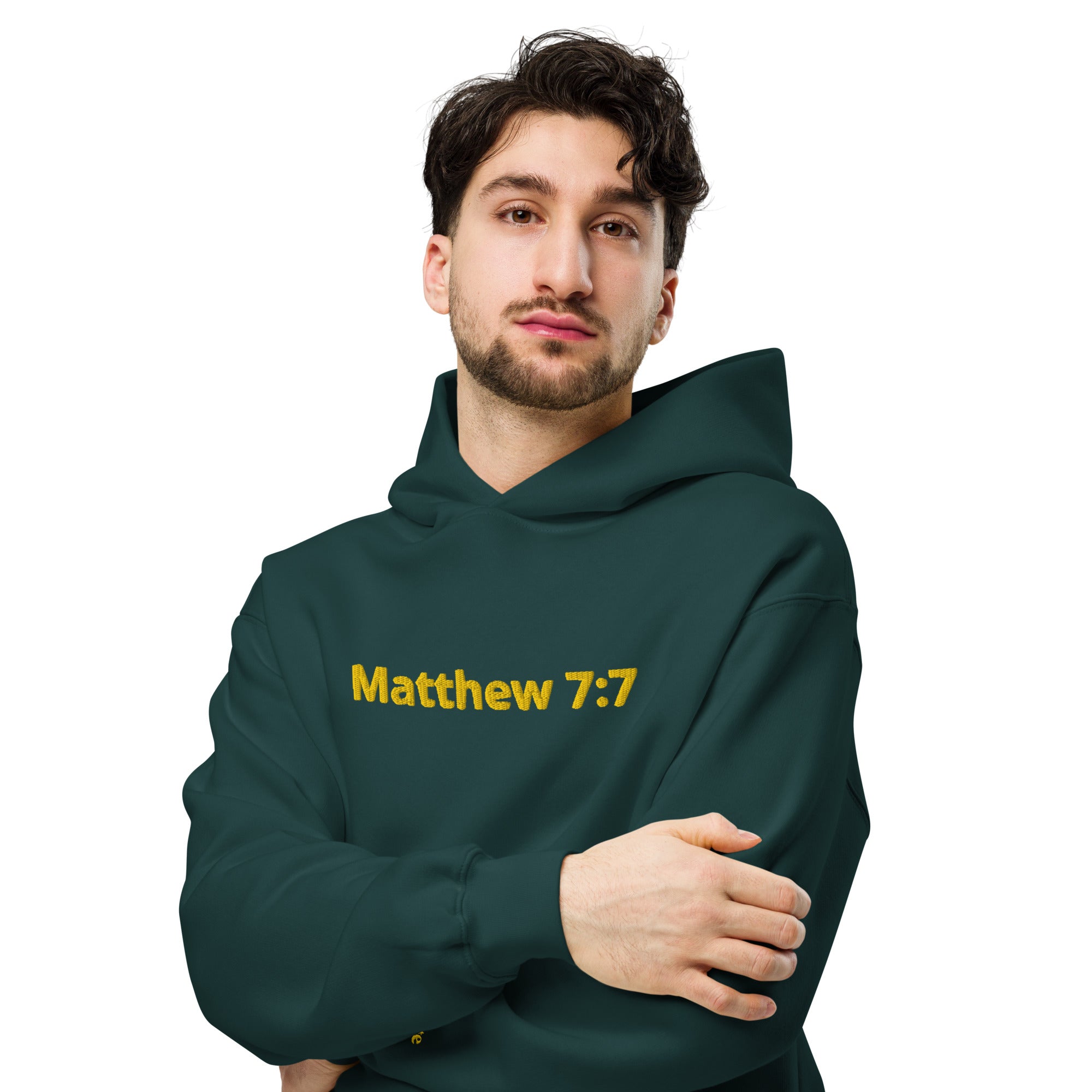 Matthew 7:7 | Men’s Hooded Sweatshirt